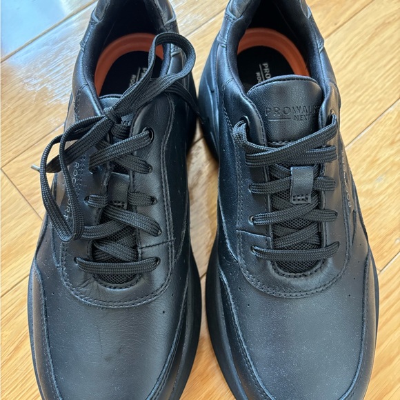 Rockport eclectic black chunky sneakers pro walker lace ups - Picture 2 of 5
